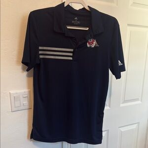 Adidas Blue Polo Shirt with Performance Fabric